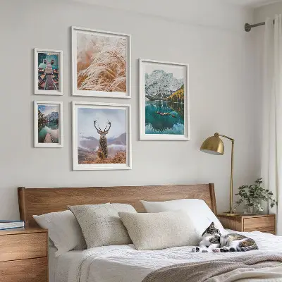 Modernes Wandbilder-Set mit Berglandschaften und der Schönheit der Natur