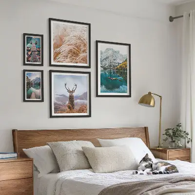 Modernes Wandbilder-Set mit Berglandschaften und der Schönheit der Natur