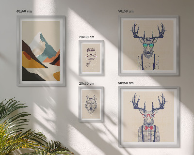 Bildergalerie-set für die wand Stilvolle Tierporträts