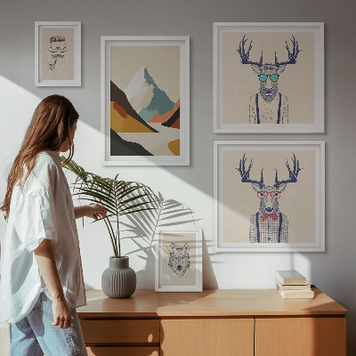 Bildergalerie-set für die wand Stilvolle Tierporträts