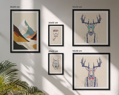 Bildergalerie-set für die wand Stilvolle Tierporträts