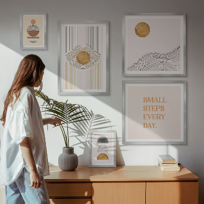 Bildergalerie-set für die wand Abstrakte geometrische Texte