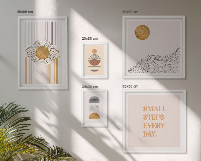 Bildergalerie-set für die wand Abstrakte geometrische Texte