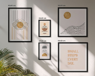 Bildergalerie-set für die wand Abstrakte geometrische Texte