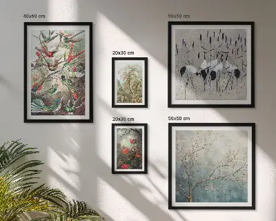 Modernes Wandbilderset mit Motiv von Vintage tropischen Vögeln