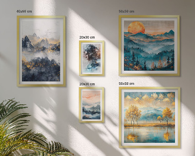 Bildergalerie-set für die wand Berglandschaften und Porträts