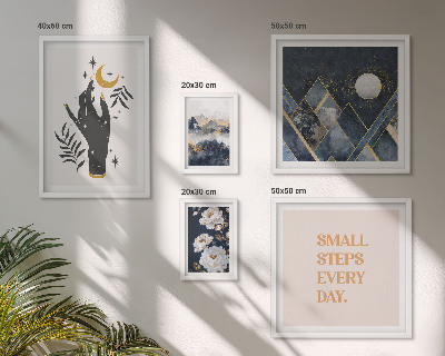 Modernes wandbilder-set Boho-Stil mit Natur und Botschaften
