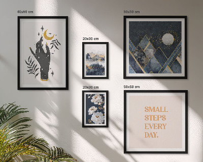 Modernes wandbilder-set Boho-Stil mit Natur und Botschaften