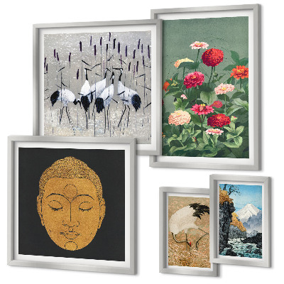 Bildergalerie-set für die wand Asiatische Landschaften Blumen