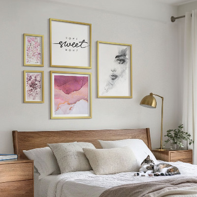 Bildergalerie-set für die wand Frauenporträts, Blumen, Pastell