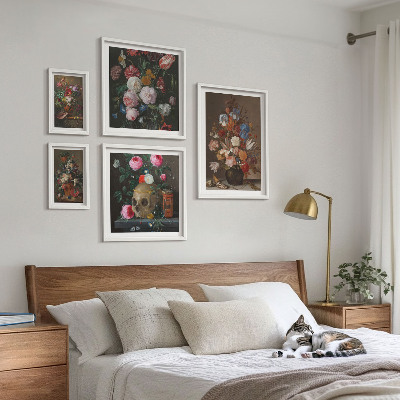Bilderset fürs sofa Klassische Blumenkompositionen
