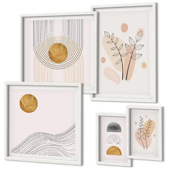 Bildergalerie-Set für die Wand stilvolle minimalistische Pflanzenmotive