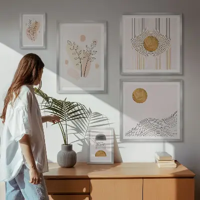 Bildergalerie-Set für die Wand stilvolle minimalistische Pflanzenmotive
