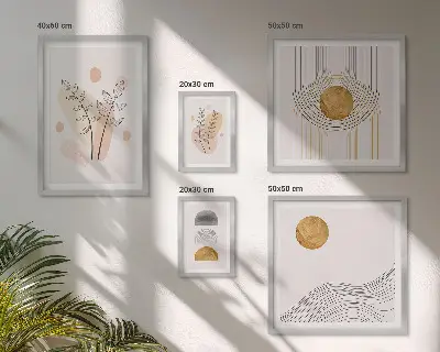 Bildergalerie-Set für die Wand stilvolle minimalistische Pflanzenmotive