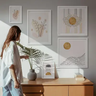 Bildergalerie-Set für die Wand stilvolle minimalistische Pflanzenmotive