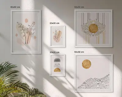 Bildergalerie-Set für die Wand stilvolle minimalistische Pflanzenmotive