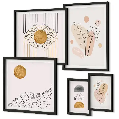 Bildergalerie-Set für die Wand stilvolle minimalistische Pflanzenmotive