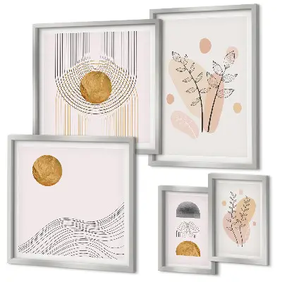 Bildergalerie-Set für die Wand stilvolle minimalistische Pflanzenmotive