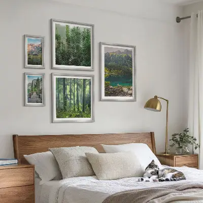Bilderset fürs Sofa mit Berglandschaften und Wäldern