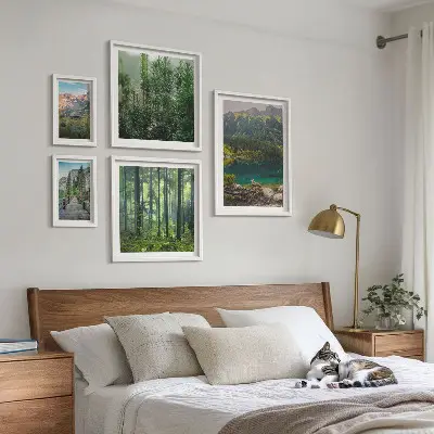 Bilderset fürs Sofa mit Berglandschaften und Wäldern