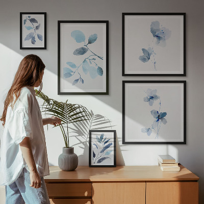 Bildergalerie-set für die wand Blaue Pflanzenakzente
