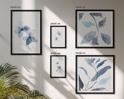 Modernes wandbilder-set Stilvolle Aquarellblumen