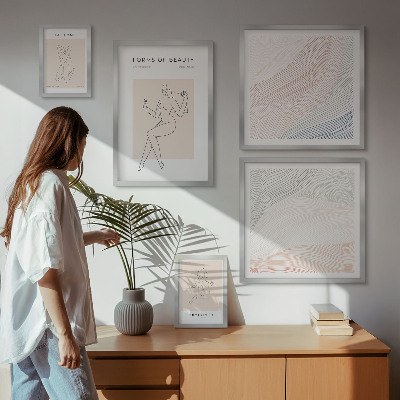 Bildergalerie-set für die wand Formen der Schönheit, Silhouettenlinien