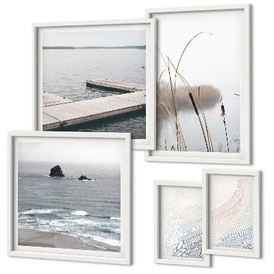 Modernes wandbilder-set Minimalistische Meereslandschaften