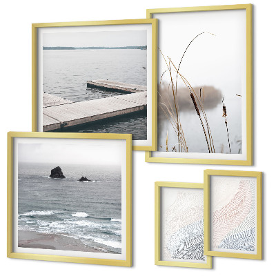 Modernes wandbilder-set Minimalistische Meereslandschaften