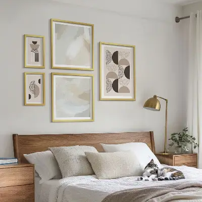 Bilderset fürs Sofa mit abstrakten geometrischen Formen