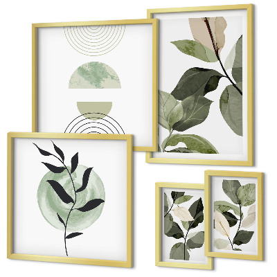 Bildergalerie-set für die wand Skandinavische Pflanzenmotive