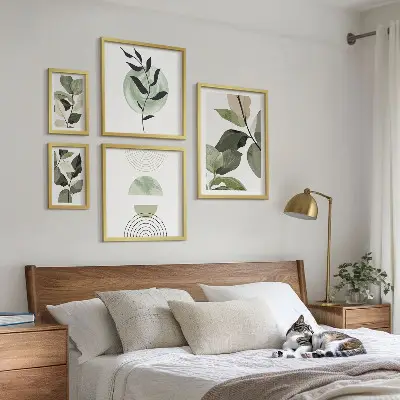 Bildergalerie-Set für die Wand mit skandinavischen Pflanzenmotiven