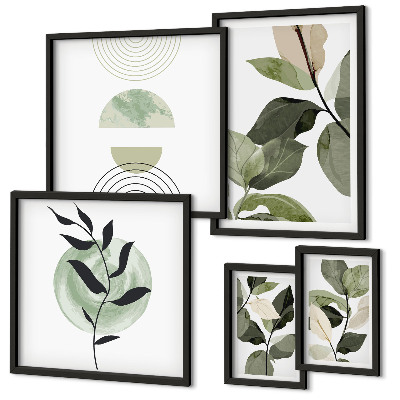 Bildergalerie-set für die wand Skandinavische Pflanzenmotive