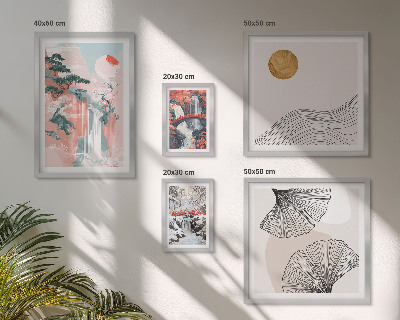 Bildergalerie-set für die wand Wasserfalllandschaften Japans