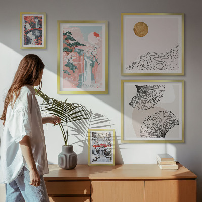 Bildergalerie-set für die wand Wasserfalllandschaften Japans