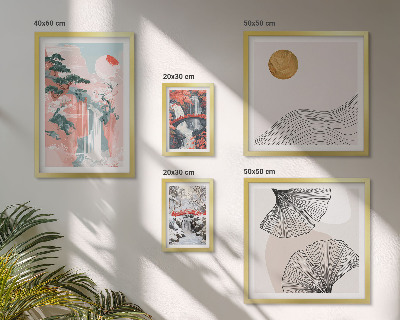 Bildergalerie-set für die wand Wasserfalllandschaften Japans
