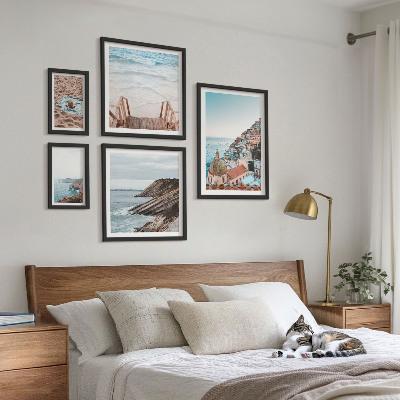 Modernes wandbilder-set Italienische Städte, Strände, Entspannung