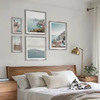 Bildergalerien-Set für die Wand mit dem Motiv Landschaften einer Küstenstadt