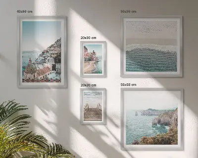Bildergalerien-Set für die Wand mit dem Motiv Landschaften einer Küstenstadt