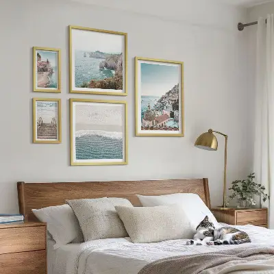 Bildergalerien-Set für die Wand mit dem Motiv Landschaften einer Küstenstadt