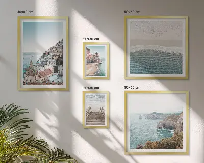 Bildergalerien-Set für die Wand mit dem Motiv Landschaften einer Küstenstadt