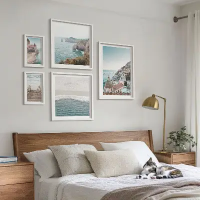 Bildergalerien-Set für die Wand mit dem Motiv Landschaften einer Küstenstadt