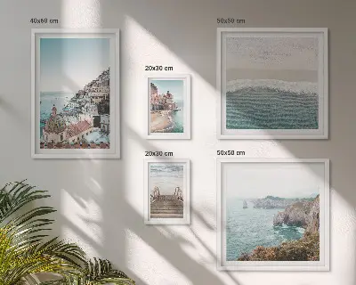 Bildergalerien-Set für die Wand mit dem Motiv Landschaften einer Küstenstadt