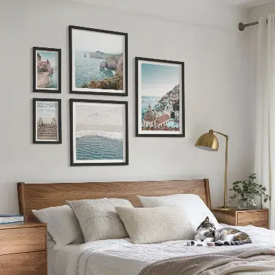 Bildergalerien-Set für die Wand mit dem Motiv Landschaften einer Küstenstadt