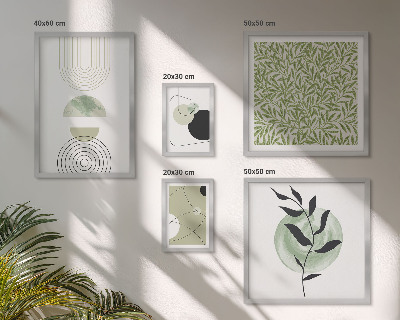 Modernes wandbilder-set Abstrakte geometrische Pflanzen