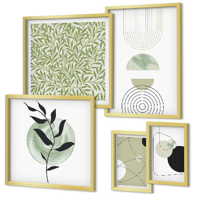 Modernes wandbilder-set Abstrakte geometrische Pflanzen
