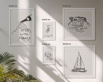 Modernes wandbilder-set Stilvolle Weingrafiken Entspannung