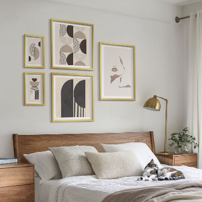 Modernes wandbilder-set Stilvolle geometrische Porträts