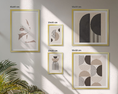 Modernes wandbilder-set Stilvolle geometrische Porträts