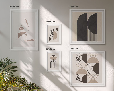 Modernes wandbilder-set Stilvolle geometrische Porträts